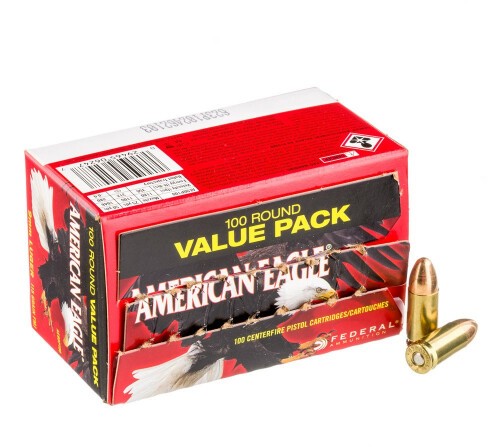 500 Rounds of 9mm Ammo by Federal American Eagle - 115gr FMJ - Image 2