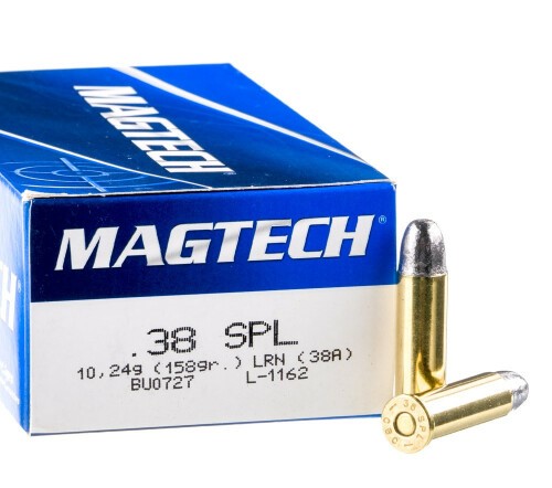 50 Rounds of .38 Spl Ammo by Magtech - 158gr LRN