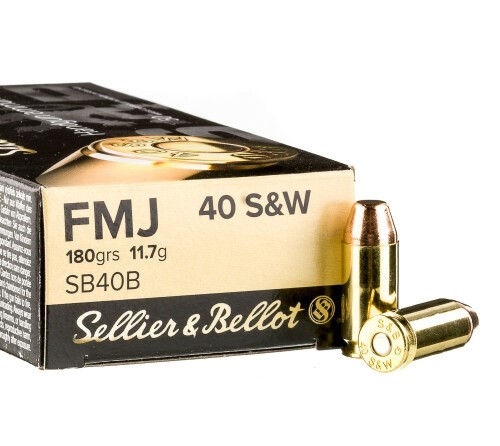 1000 Rounds of .40 S&W Ammo by Sellier & Bellot - 180gr FMJ