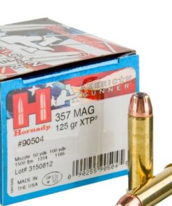 250 Rounds of .357 Mag Ammo by Hornady American Gunner - 125gr XTP JHP