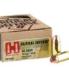 20 Rounds of .40 S&W Ammo by Hornady Critical Defense - 165gr JHP FTX