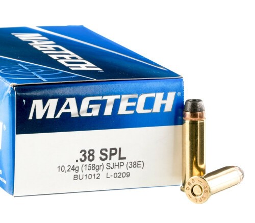 50 Rounds of .38 Spl Ammo by Magtech - 158gr SJHP