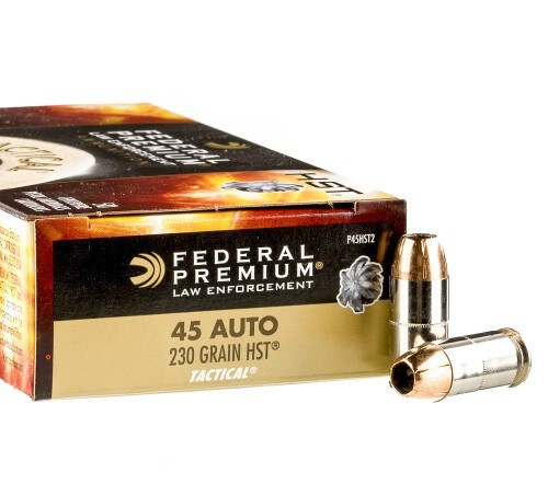 50 Rounds of .45 ACP Ammo by Federal - 230gr JHP HST LE