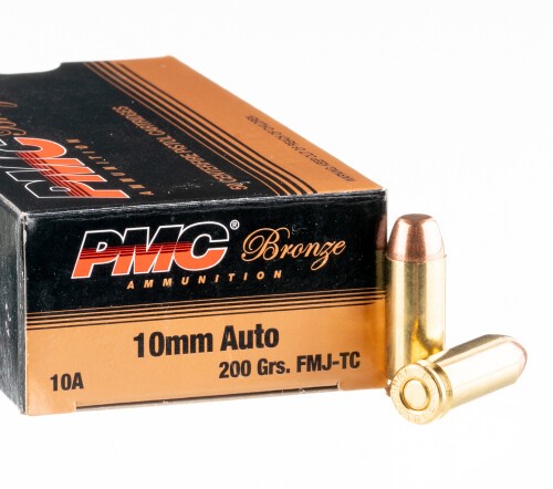 50 Rounds of 10mm Ammo by PMC - 200gr FMJTC