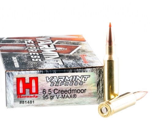 20 Rounds of 6.5mm Creedmoor Ammo by Hornady Varmint Express - 95gr V-MAX