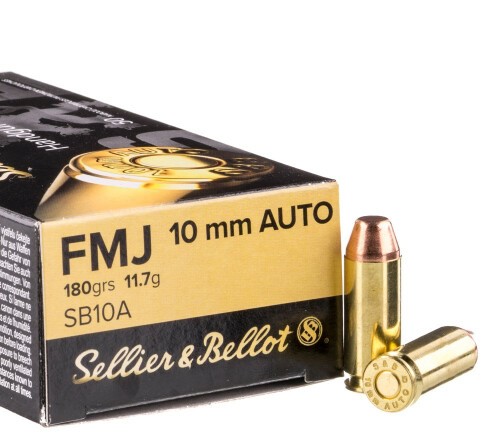 50 Rounds of 10mm Ammo by Sellier & Bellot - 180gr FMJ