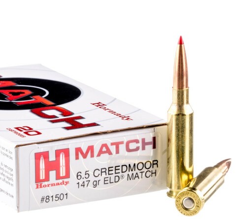 200 Rounds of 6.5 Creedmoor Ammo by Hornady - 147gr ELD Match