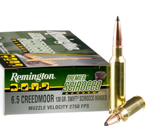 20 Rounds of 6.5 Creedmoor Ammo by Remington - 130gr Scirocco Bonded