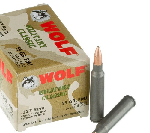 20 Rounds of .223 Ammo by Wolf WPA - 55gr FMJ