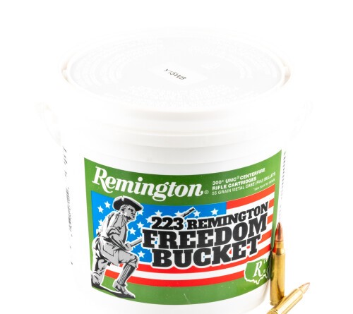 300 Rounds of .223 Rem Ammo by Remington UMC Freedom Bucket - 55gr FMJ