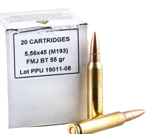 20 Rounds of 5.56x45 Ammo by Prvi Partizan - 55gr FMJBT M193