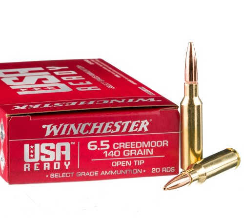 20 Rounds of 6.5 Creedmoor Ammo by Winchester USA Ready - 140gr Open Tip