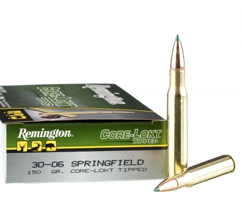 200 Rounds of 30-06 Ammo by Remington Core-Lokt Tipped - 150gr Polymer Tipped